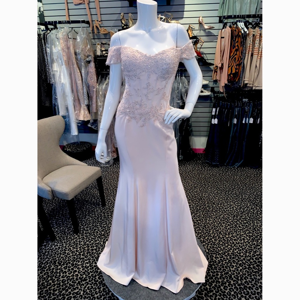 Powder pink corset dress